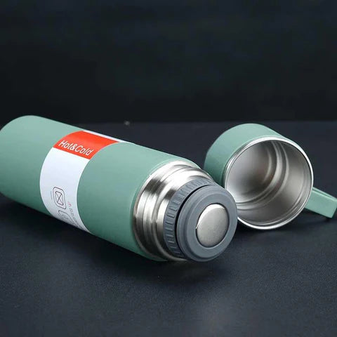 Vaccum Flask Set Bottle Stainless (Hot & Cold) With 3 Cups